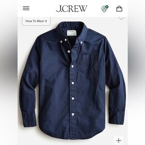 Boys Navy Crewcuts Button Down